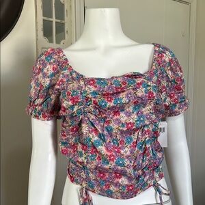 Floral Puff Sleeve Top